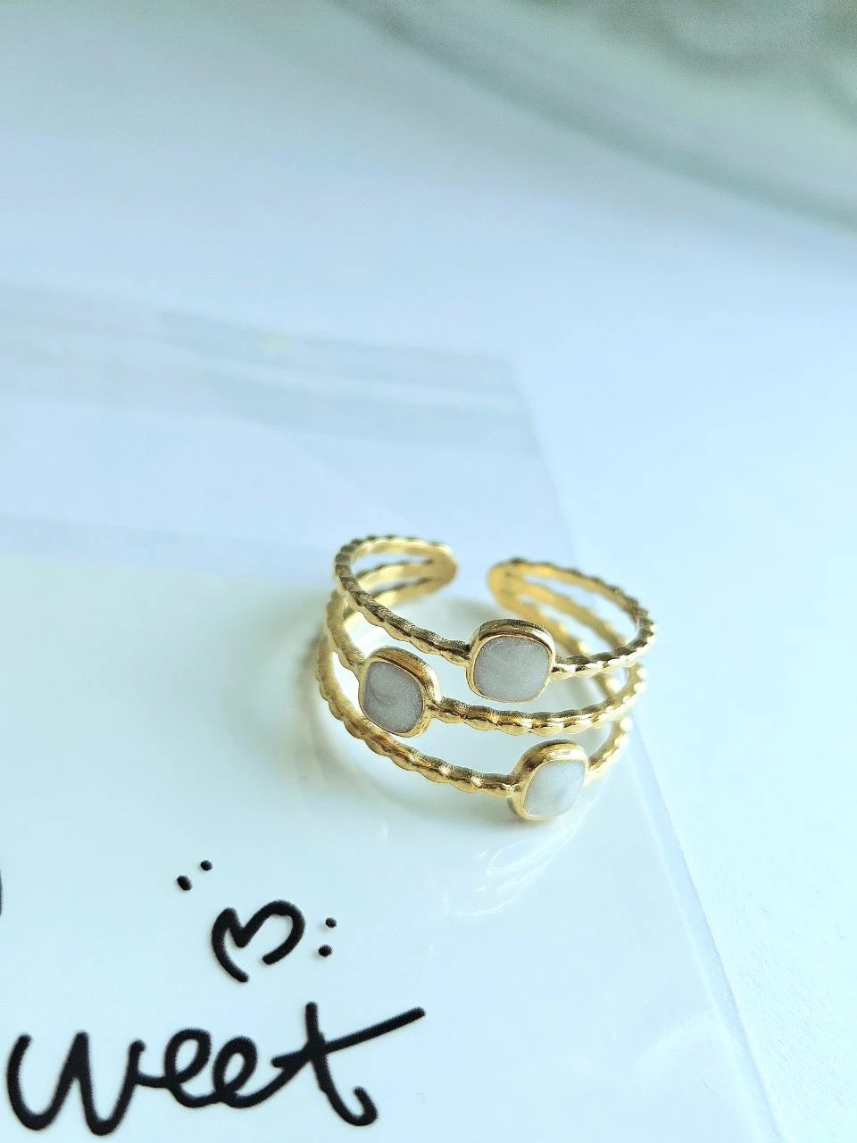 Bague en acier inoxydable tendance – photo 3